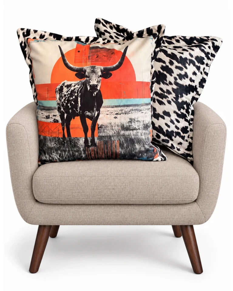 Nguni veld & velvet 2 — Digitally styled pale taupe lounge chair on white
